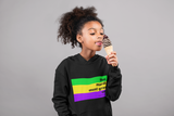 Kids Mardi Gras Flag Hoodie