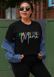 Mardi Gras Mama Unisex T-Shirt - Black