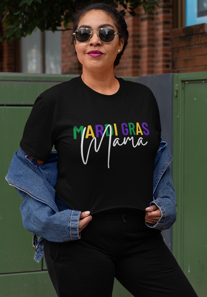 Mardi Gras Mama Unisex T-Shirt - Black